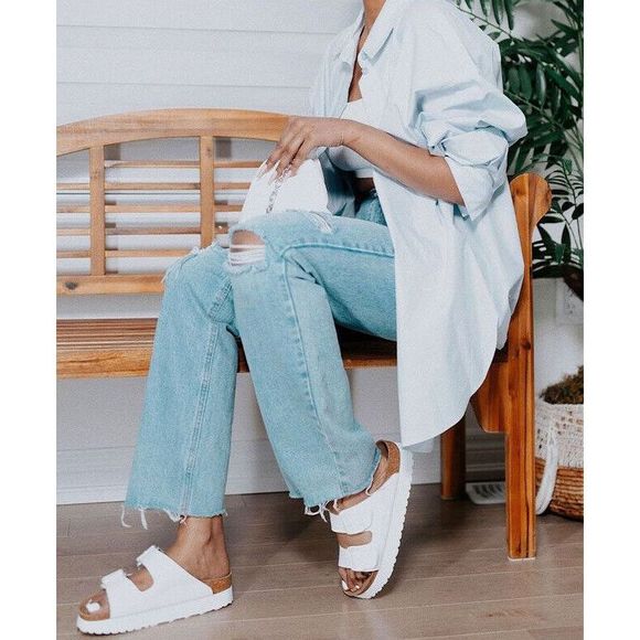 Free People Arizona Platform Vegan Birkenstock Sandals - Picture 5 of 9